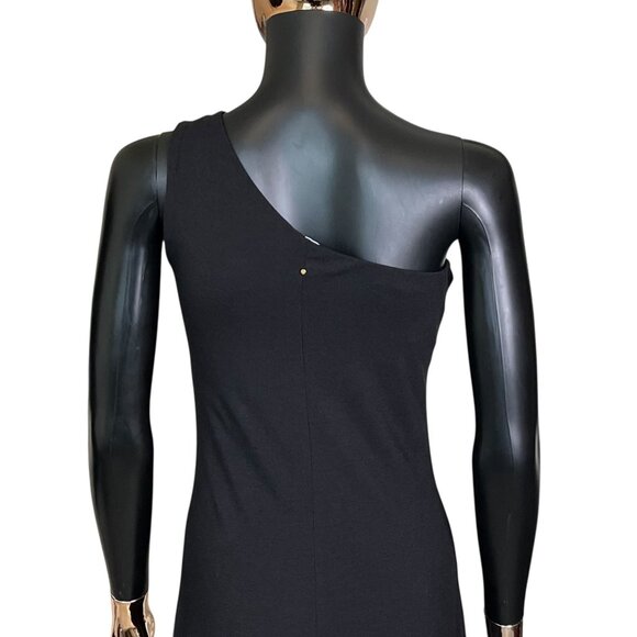Cuyana Black One Shoulder Drop Waist Midi Dress Small - Picture 6 of 11